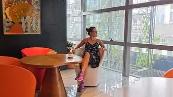 In visit without panties # Play Sexy while hosts was out for 10 minutes to pick up another guests