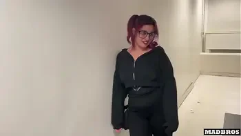 Hot Girl with Big Ass Fucked by 2 BBC in a Laundry room !!!