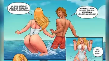 História em Quadrinho Pornô (Cartoon HQ) - Um Dia na Praia - As Patricinhas - Câmera Caseira