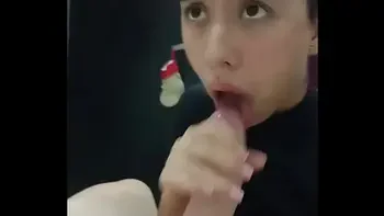 hot guy lets his stepsister in and gives her good oral sex until he cums in her mouth