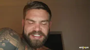 Exotic stunner Venus Afrodita shows her divine charms to a tattooed sex god