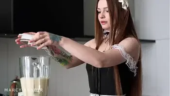 Fucked Slutty Maid and Fed her Cum