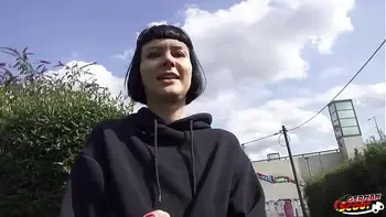 GERMAN SCOUT - Tall Skinny French Girl Delfine Dahlia Pickup and talk to Casting Fuck