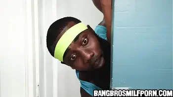 Busty milf gets fucked by two black guys