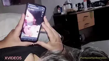 Watching porn tiktoks with my best friend and I got horny seeing her huge tits FANTASIAHARDCORESEX