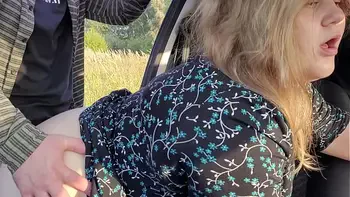 Cuckold husband gave his chubby wife to a border guard to fuck her ass and pussy hard and cum on her big tits