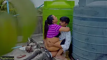 Hindi real Hot Sex at roof! Plz Don't Cum Inside pussy