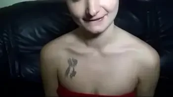 Sublime small titted brunette hard double vaginal penetrated and cum covered