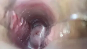 Orgasm inside the vagina close-up