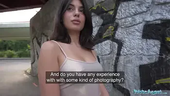 Public Agent Italian sweetheart fucked outside in a public place