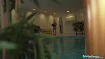 Public Agent Risky sex at the PUBLIC indoor swimming pool