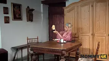 MOMMY4K. Mommy was having fun with a sausage, and then with young cock