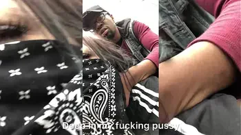 Emo slut gets fucked on tree stump in public