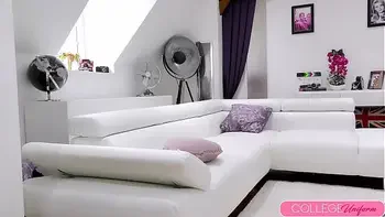 Alexia's School girl Striptease, Cute Uniform To Lingerie To Nude Fun!