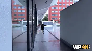 VIP4K. Young beauty with natural tits is cheating on her BF in front of him