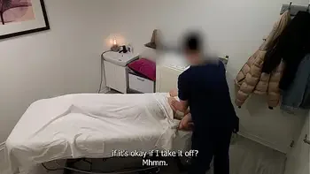 I fucked shy Japanese girl with perfect body who came again for my special massage!