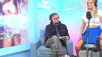 Annie Marin Sexy blonde fucks her friend on Juan Bustos Podcast.