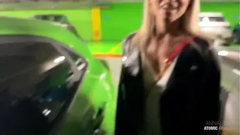 Risky Public Blowjob: Blonde Slut Swallows It All