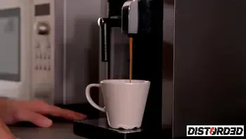 Cum goes better with Coffee! Nicole Vice & Erik Everhard for Distorded