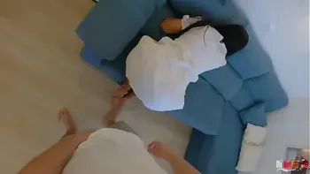 Stepmom Stuck In The Couch, I Fucked Her Ass Before Helping