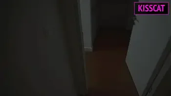 Taboo Fantasy Turns Real? Step mom Helps Step son in Share Bed with Hand, but Fills Pussy with Cum