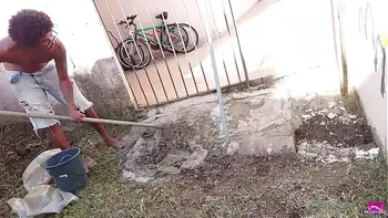 0% pussy - Paying the handyman with my ass and squirt from ass fuck