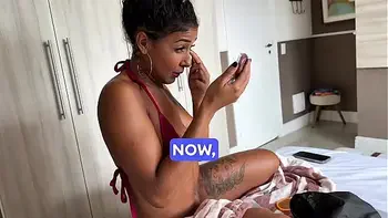 POV of BRUNNET LATINA swallowing FULL CUM IN THE MOUTH - First lesson on College!