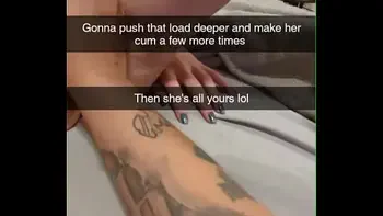 No Please Don't Cum In Me! Roommates Cheating Girlfriend Bred on Snapchat