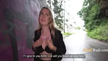Sweet Blonde From Slovakia Fucked On Street For LOT Of Cash