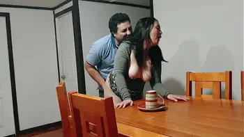 I fucked my stepmother while she was clearing the table.