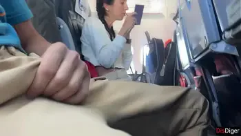 Public Dick Flashing in Airplane - Girl Brought Me To Cumshot In 2 Minutes