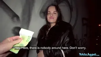 Public Agent She had cum on her face when I met her - WTF?