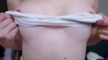 Small Tits and Nipples Play Close Up
