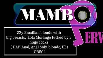 22y Brazilian blonde with big breasts, Lola Morango fucked by 3 huge cocks ( DAP, Anal, Anal only, blonde, IR, monster cock, bbc, ATM) OB504