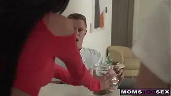 Stepmilf Jamie Michelle & Friend Maya Woulfe Teach Perving Stepson A Lesson about Cookies