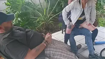 Cuckold Friend fucking my wife while i jerk of and cum on them fucking