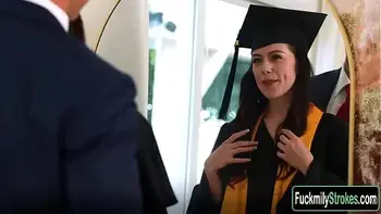 Stepfather and stepdaughter are caught by their stepmother.