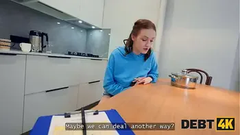 DEBT4k. Jumping on cock and fucking in her asshole helped her to stay in the apartment