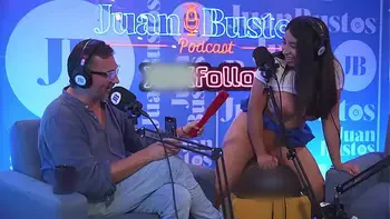 Veritoaguas with huge tits rides the machine and begs to be spanked