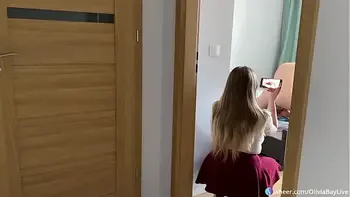 My Stupid Step Sister Spies on Me while I'm playing with my doll and wants to fuck me!