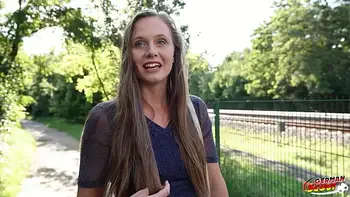 GERMAN SCOUT - Natural Girl Riddy with hairy Pussy get multiple Orgasm at Pick Up Casting