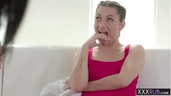 Hot MILF lesbians massage and fingering in threesome