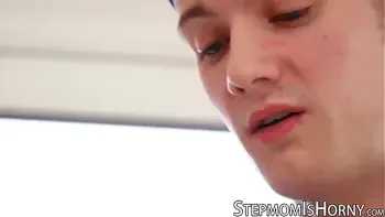 UK redhead Emma Butt riding stepson after massage