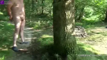 Public use of a cum and piss swallowing bitch, for everyone, at the swimming lake! Part 1