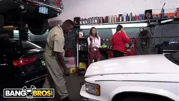 BANGBROS - Young Jade Jantzen Craves The Mechanic's Big Black Dick