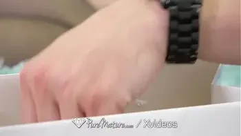 PUREMATURE MILF TRIES anal as Valentines Day gift