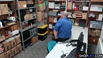 Security got permission to punish stealing ebony teen