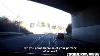 Beautiful Busty Model Squirts in Taxi Car