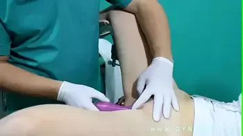 Orgasm on gyno chair