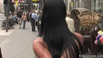 Big tits slave slut in public fucking
